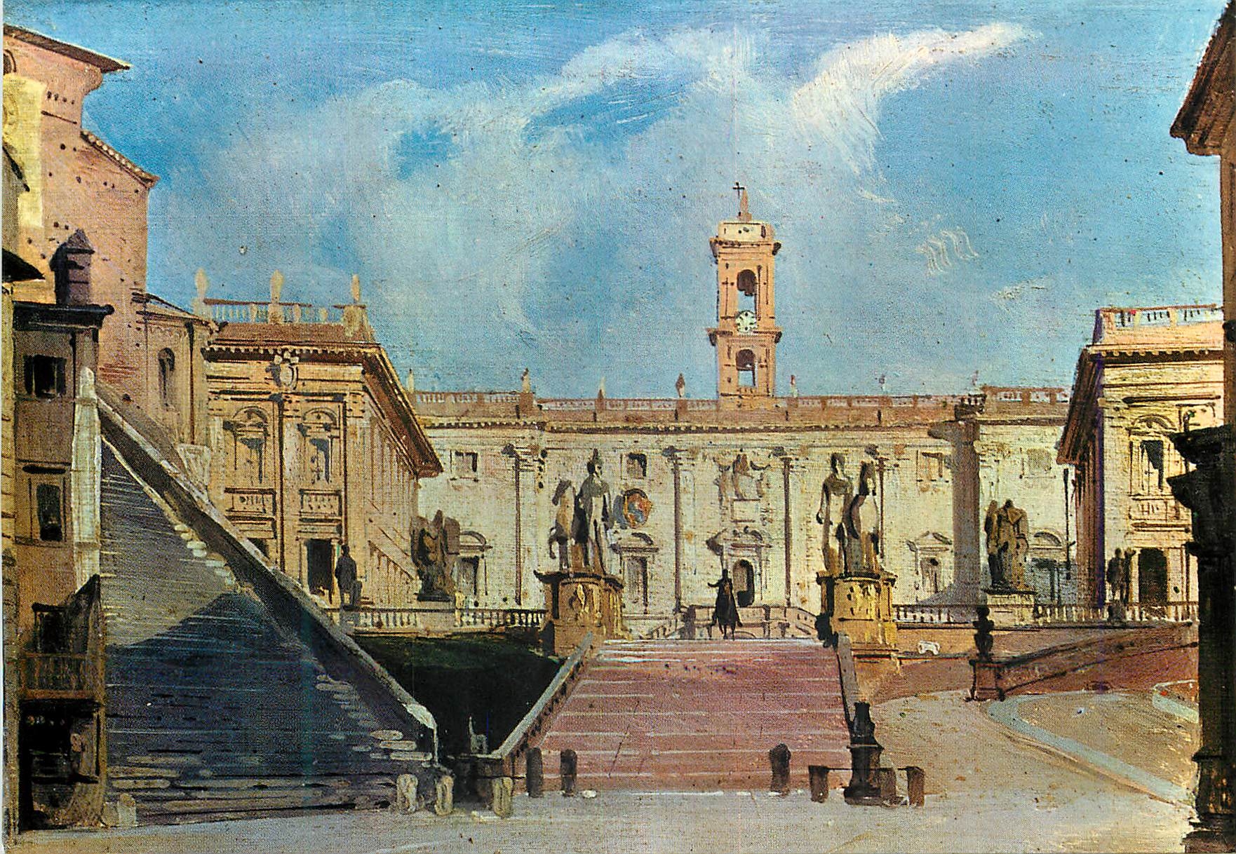 CPM Ippolito Caffi (Belluno 1809) Campidoglio Venezia Museo d'Arte Modelna Ca Pesaro