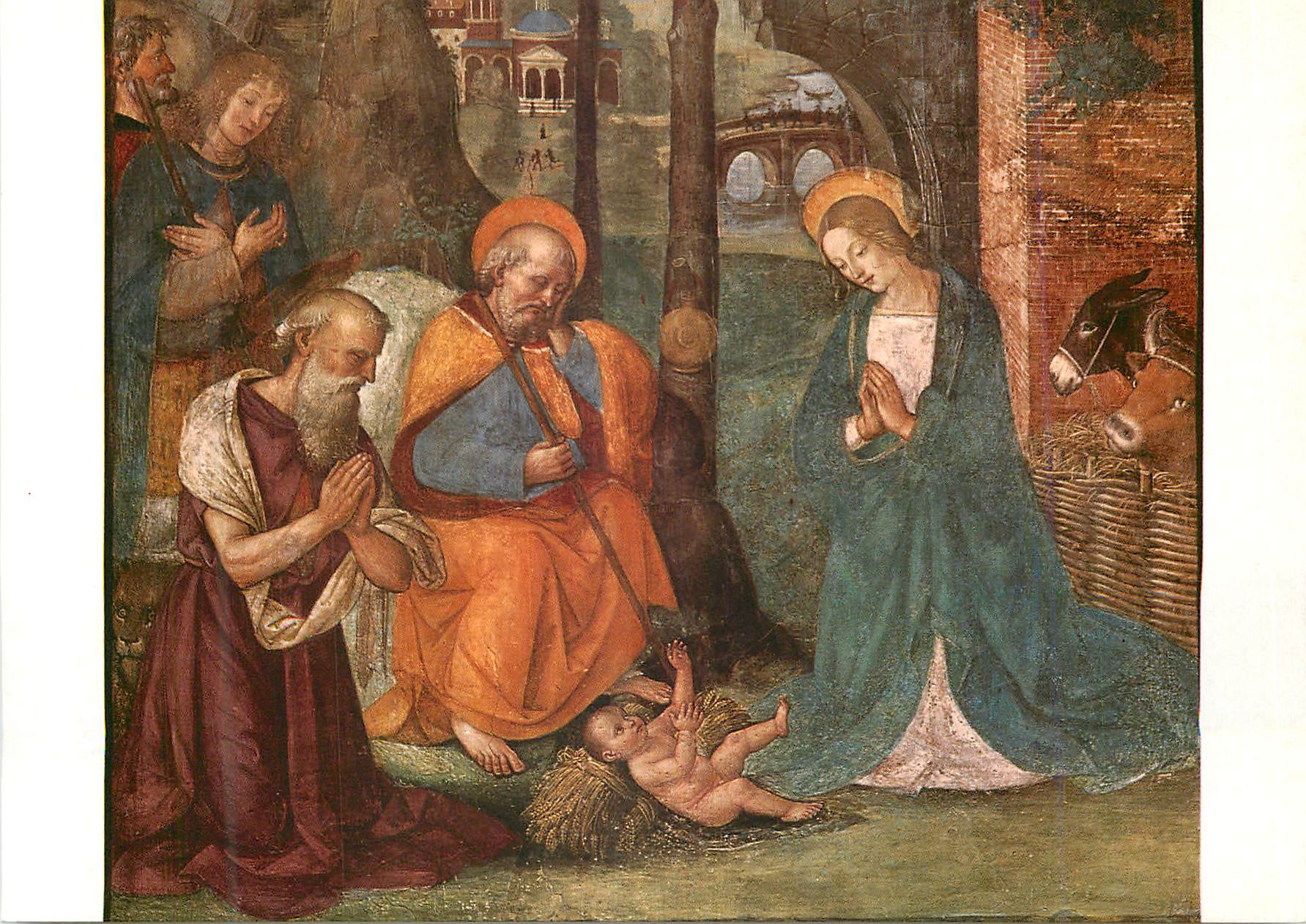 CPM Roma Pinturicchio(1454 1513) L'Adoration de l'Enfant (detail)