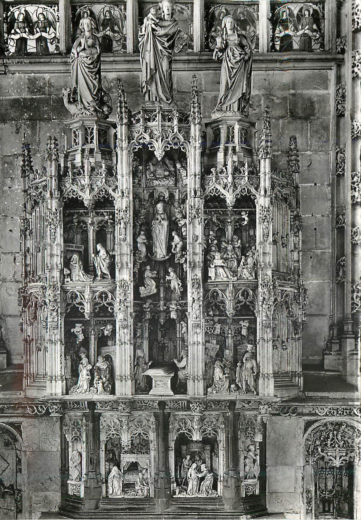 CPM Bourg en Bresse (Ain) Eglise de Brou (debut XVIe S) Retable des sept joies de la Vierge