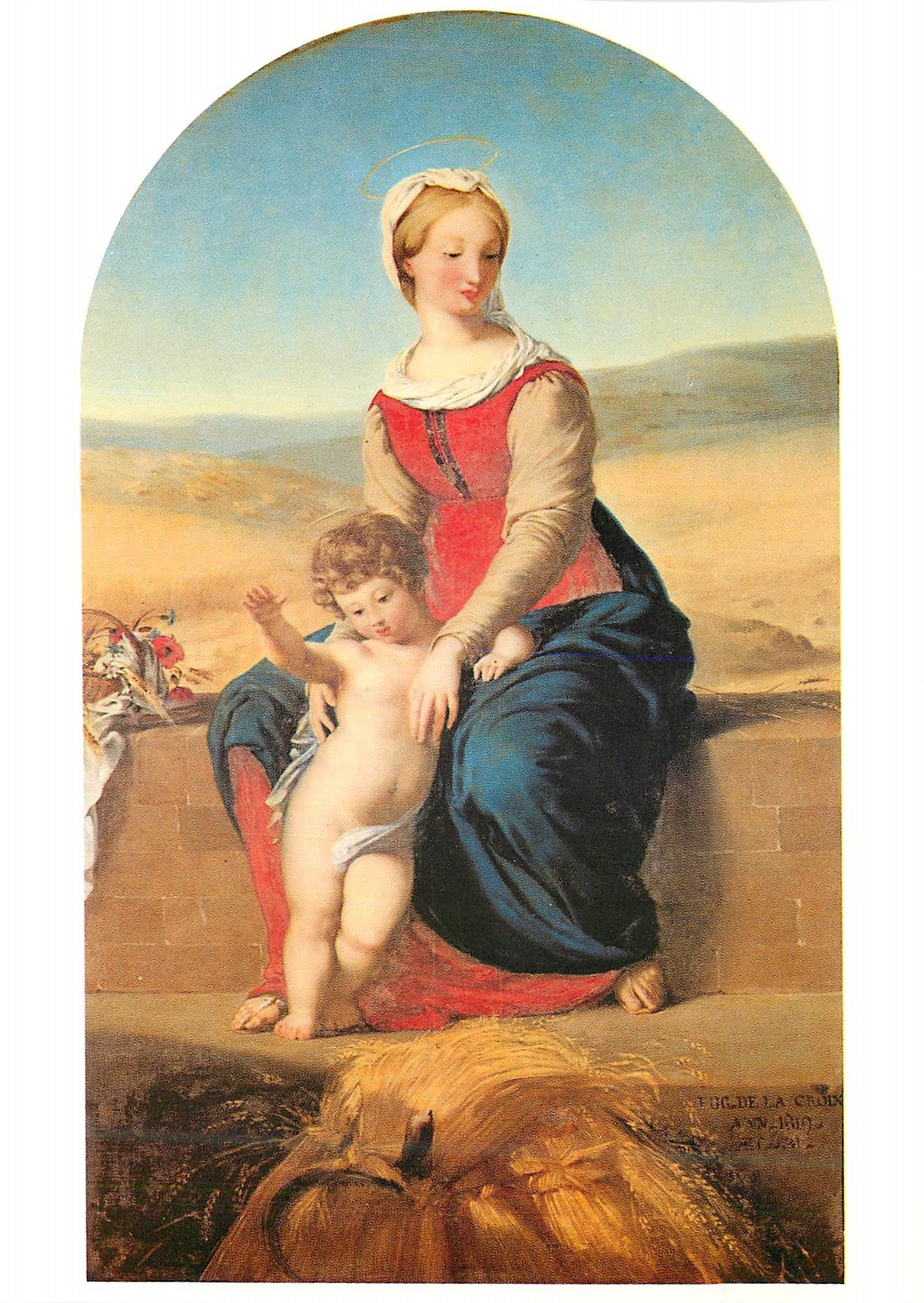 CPM Eugene Delacroix (1798 1863) La Vierge des Moissons 1819 Eglise d'Orcemont (Eure) Paris Grand Palais Exposition Homm