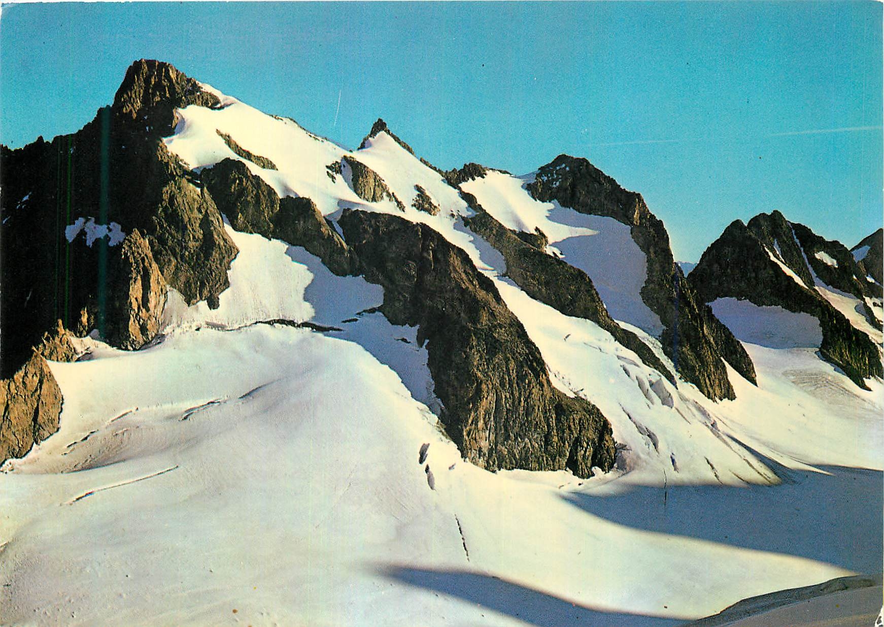 CPM Massif de l'Oisans Roche Faurio et le Glacier blanc