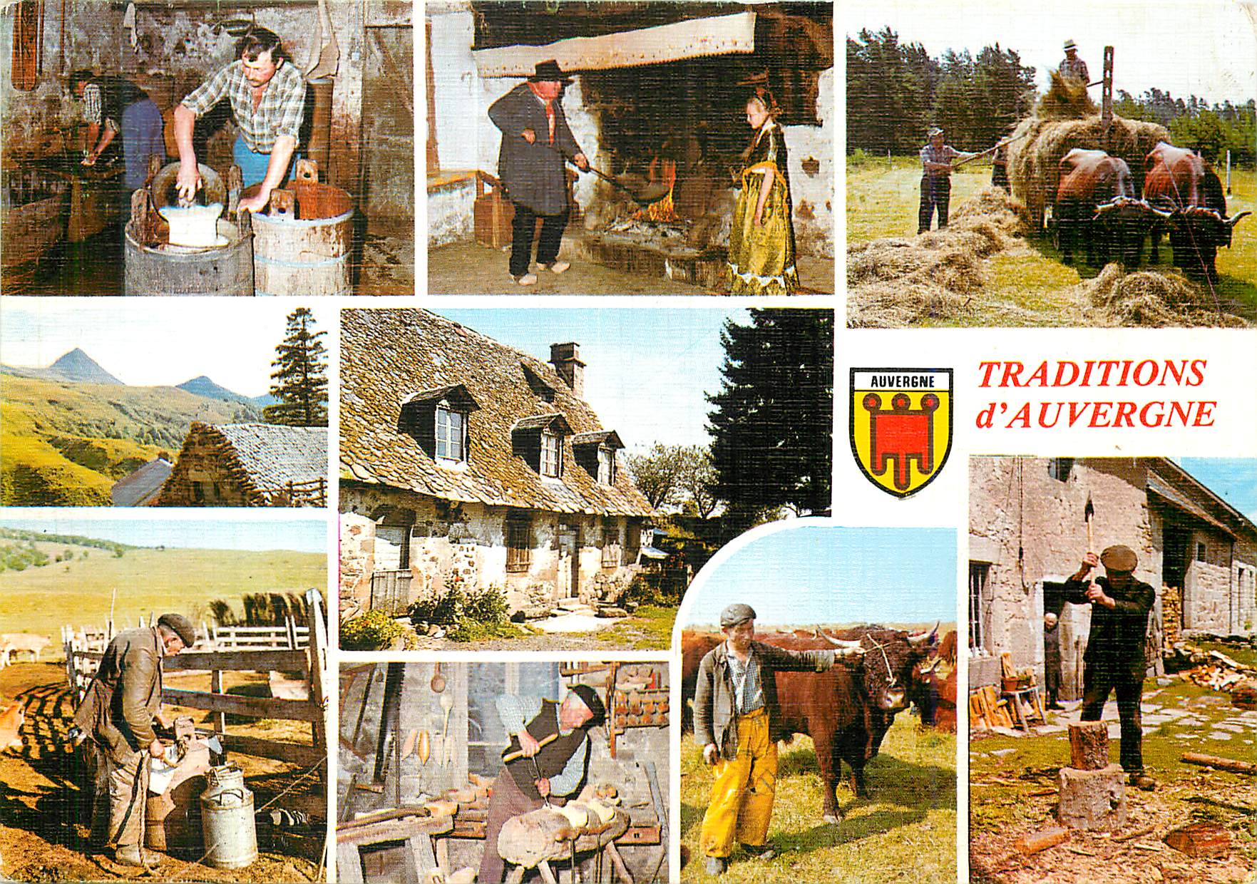 CPM L'Auvergne pays des Traditions