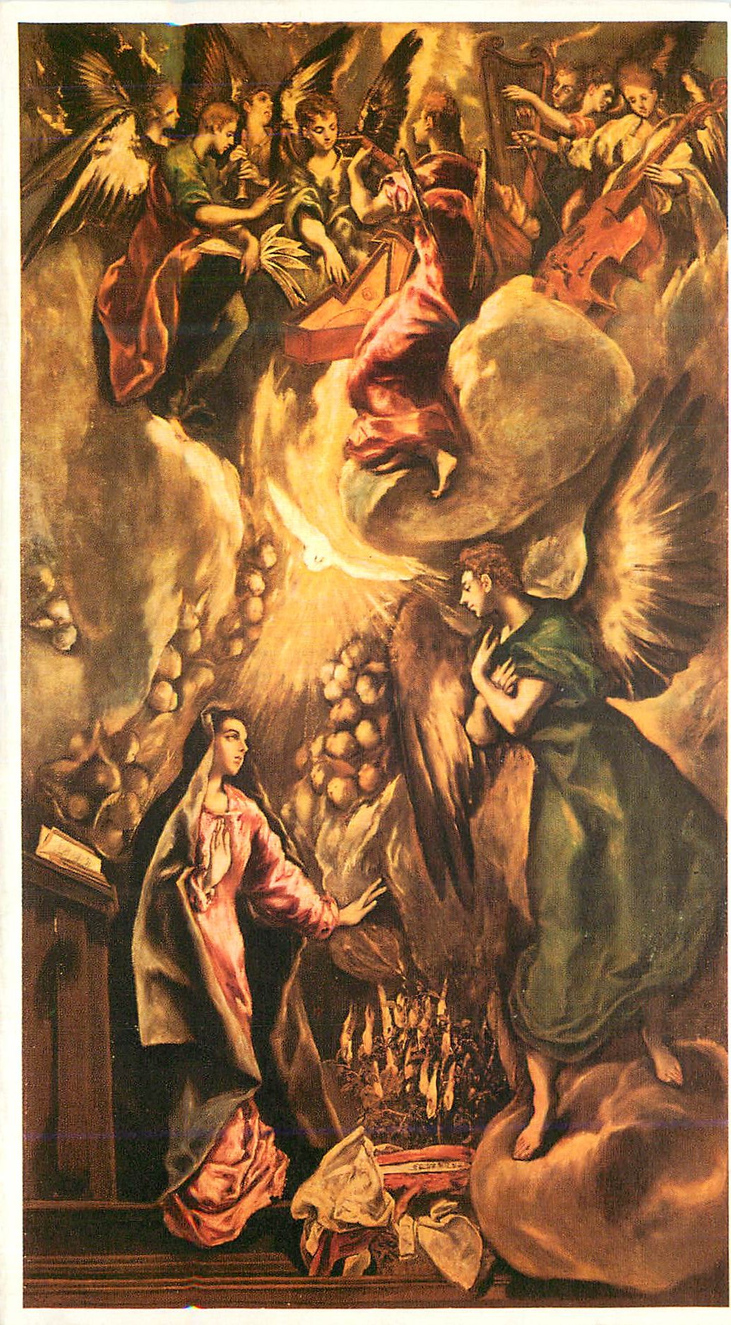 Annonciation — scène religieuse avec anges et Vierge — Association Française d'Action Artistique
