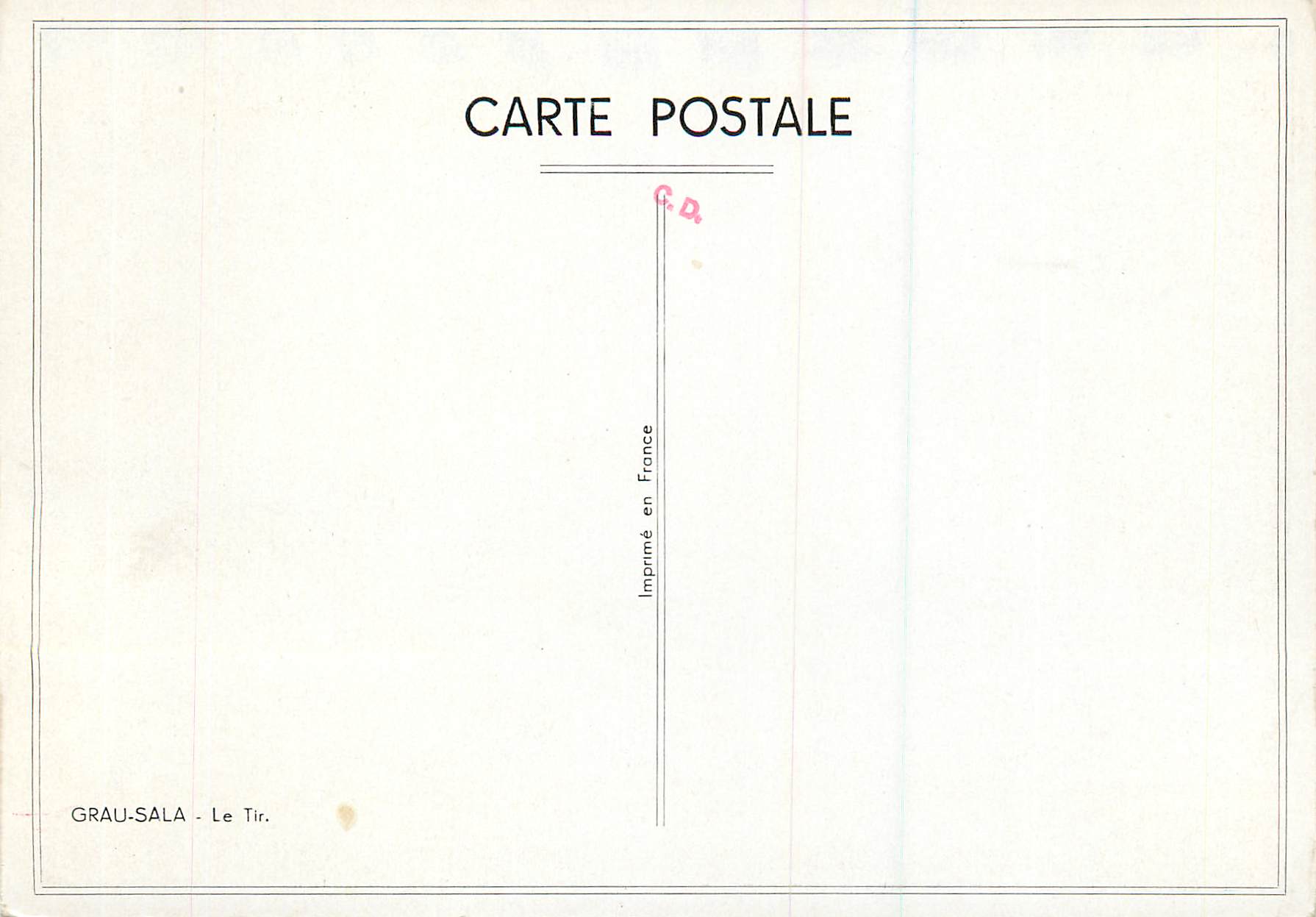 CPM Grau Sala Le tir — Verso