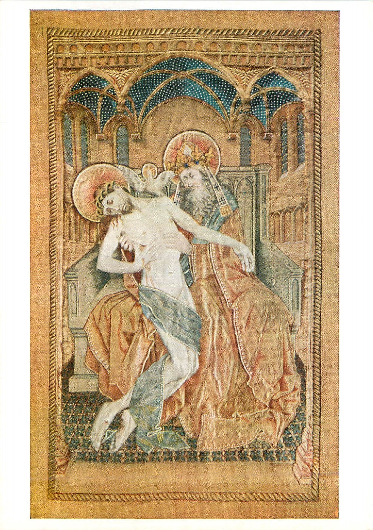 CPM Wien Kunsthistorisches Museum  Les ornements pour la messe (Chapelle Entiere) de l'Ordre de la Toison d'Or detail
