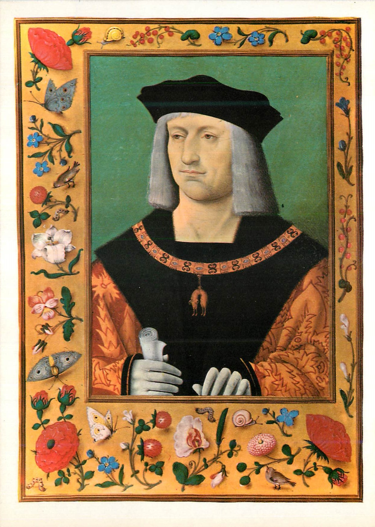 CPM Osterreichische Nationalbibliotheck Wien Kaiser Maximilian I Miniatur aus dem Statutenbuch des Ordens vom Goldenen V