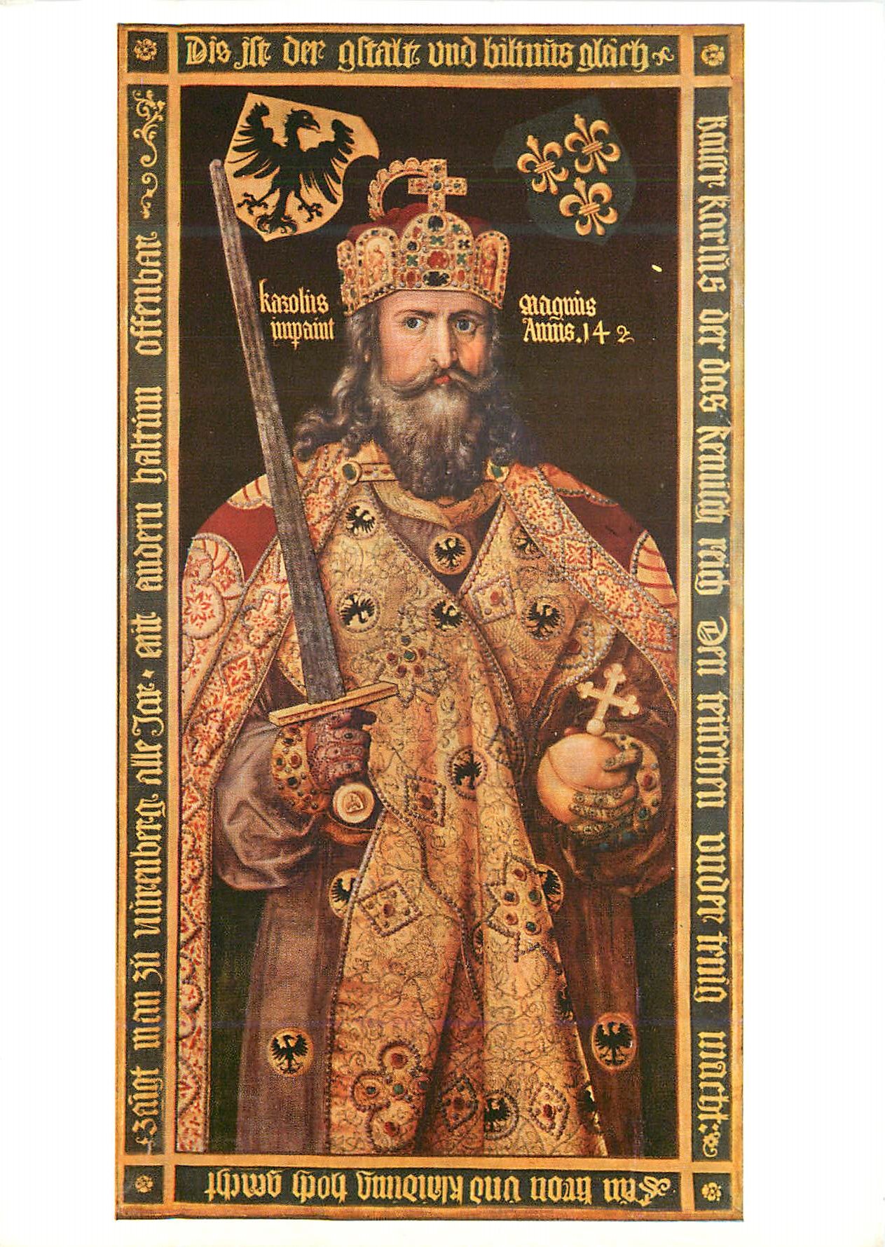 CPM Wien Kunsthistorisches Museum Copie d'apres Albercht Durer L'Empereur Charlemange