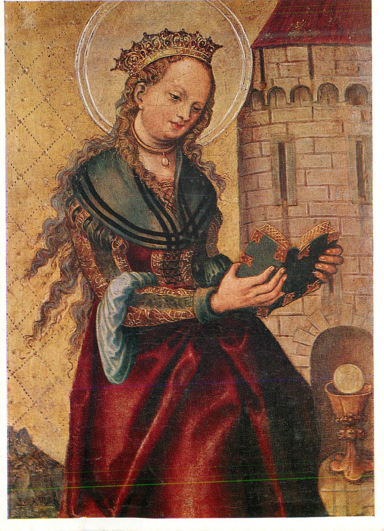 CPM Lucas Cranach (1472 1553) Sainte Barbara