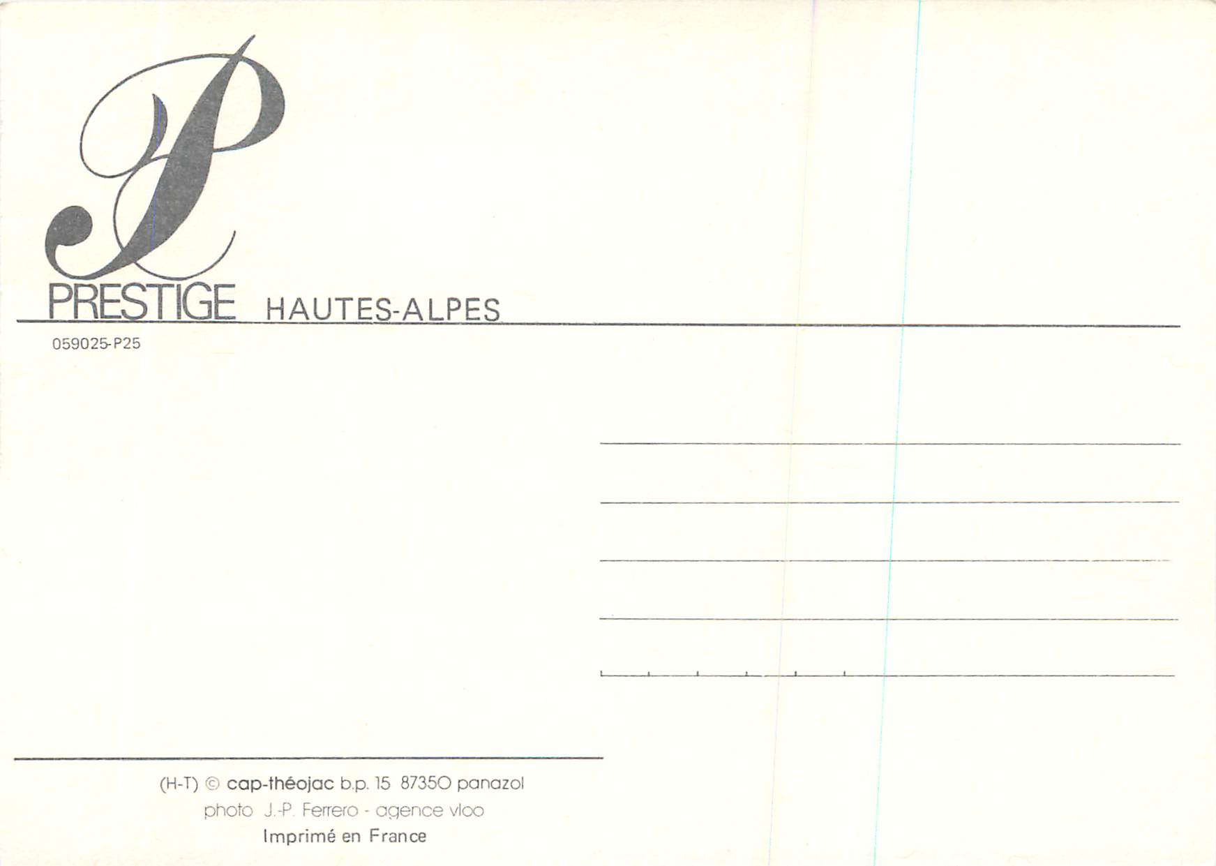 CPM Hautes Alpes — Verso