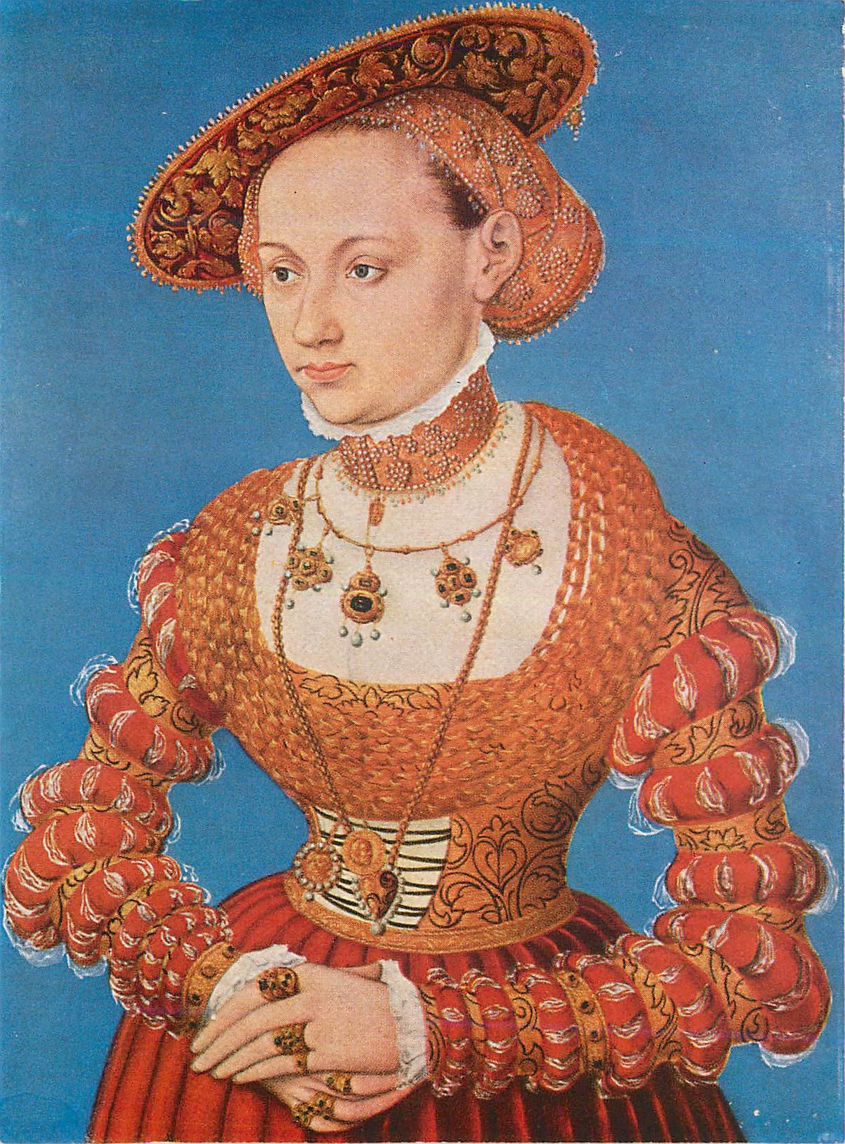 CPM Lukas Cranach d Alt (1472 1553) Bildnis einer vornehmen Frau (Stuttgart Wurtt Staatsgalerie)