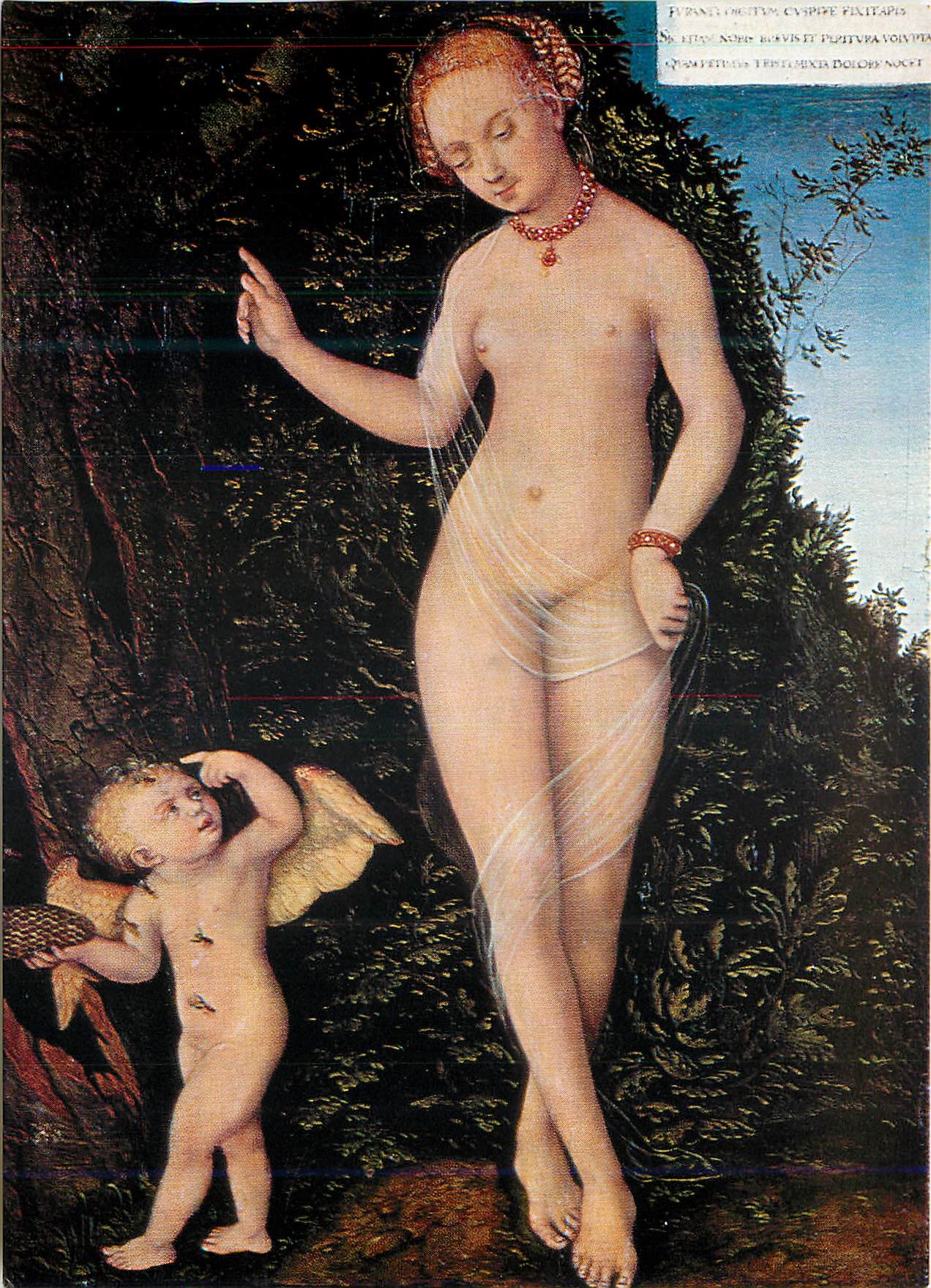 CPM Lucas Cranach (1472 1553) Venus und Amor als Honigdicb um 1525