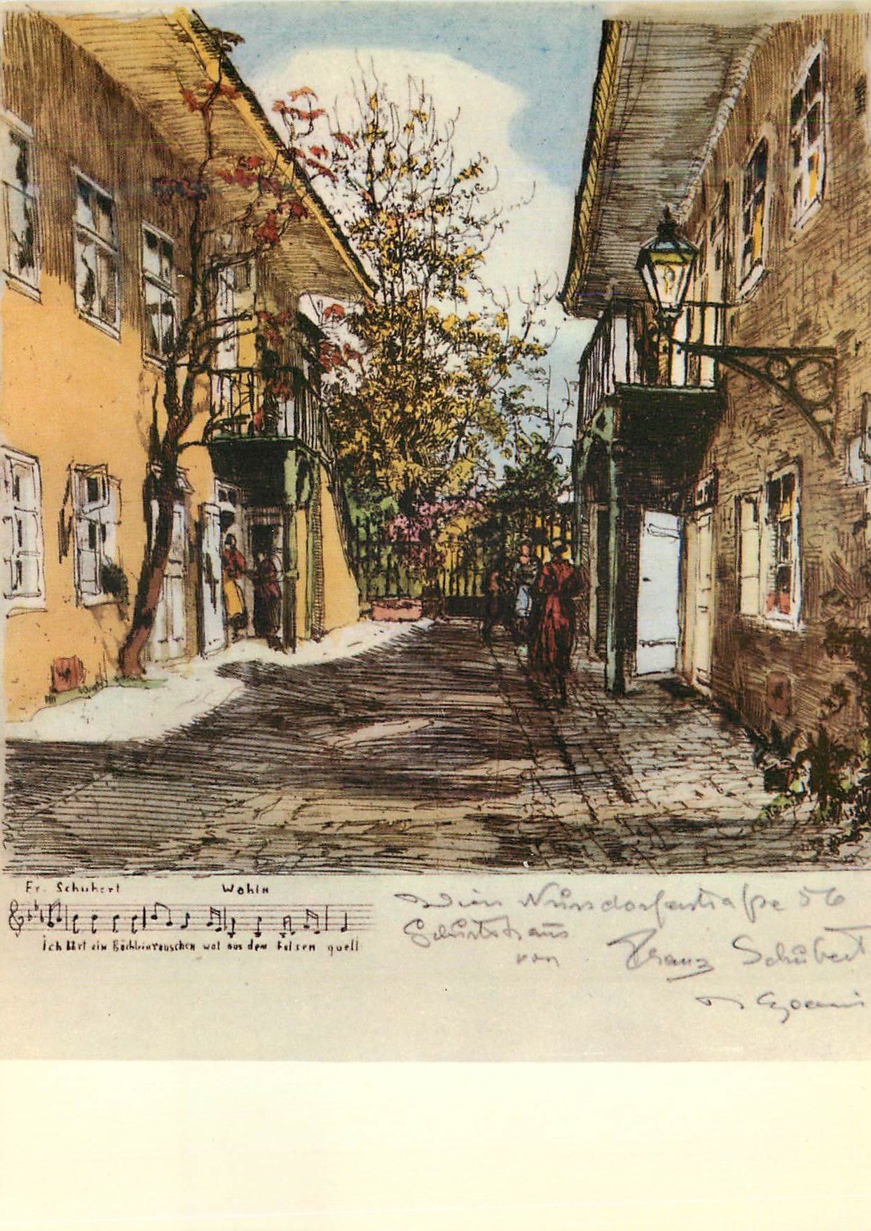 CPM Vienne Maison Natale de Schubert Herta Czoernig (1886 1970)