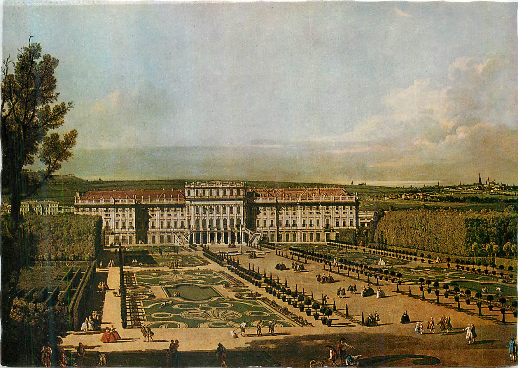 Château de Schönbrunn — vue panoramique — gravure ou lithographie