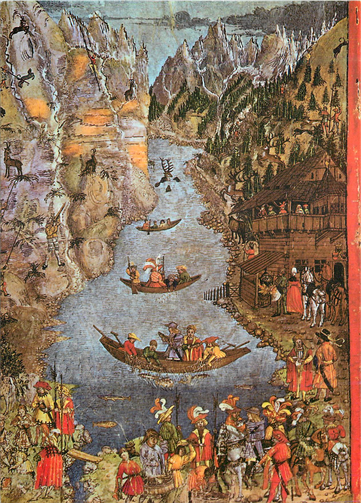 CPM Wien Nationalbibliothek Maximilian I bei der Jagd am Achensee