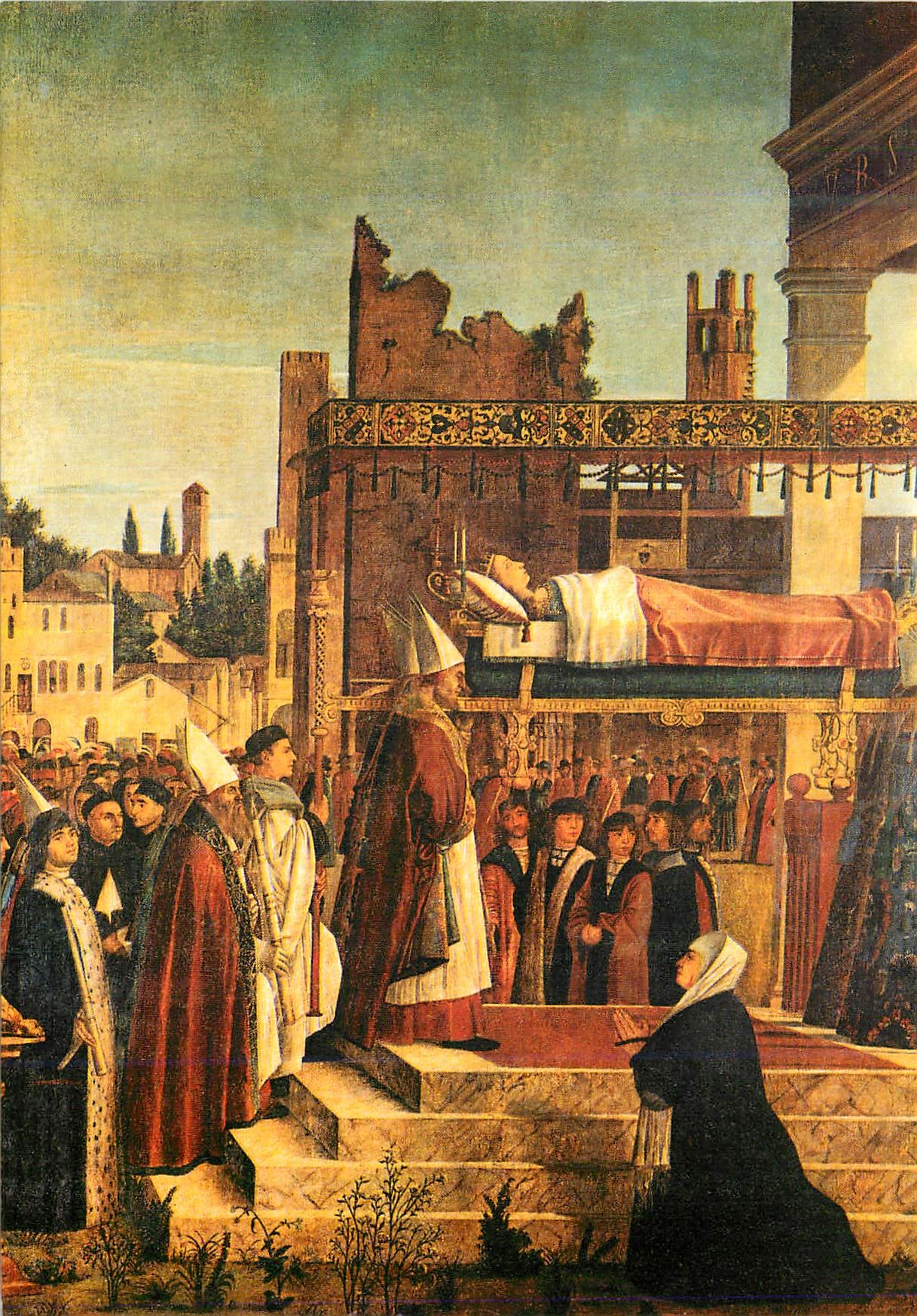 CPM Vittore Carpaccio Funerailles de Sainte Nrsule Venise de l'Academie (Italie