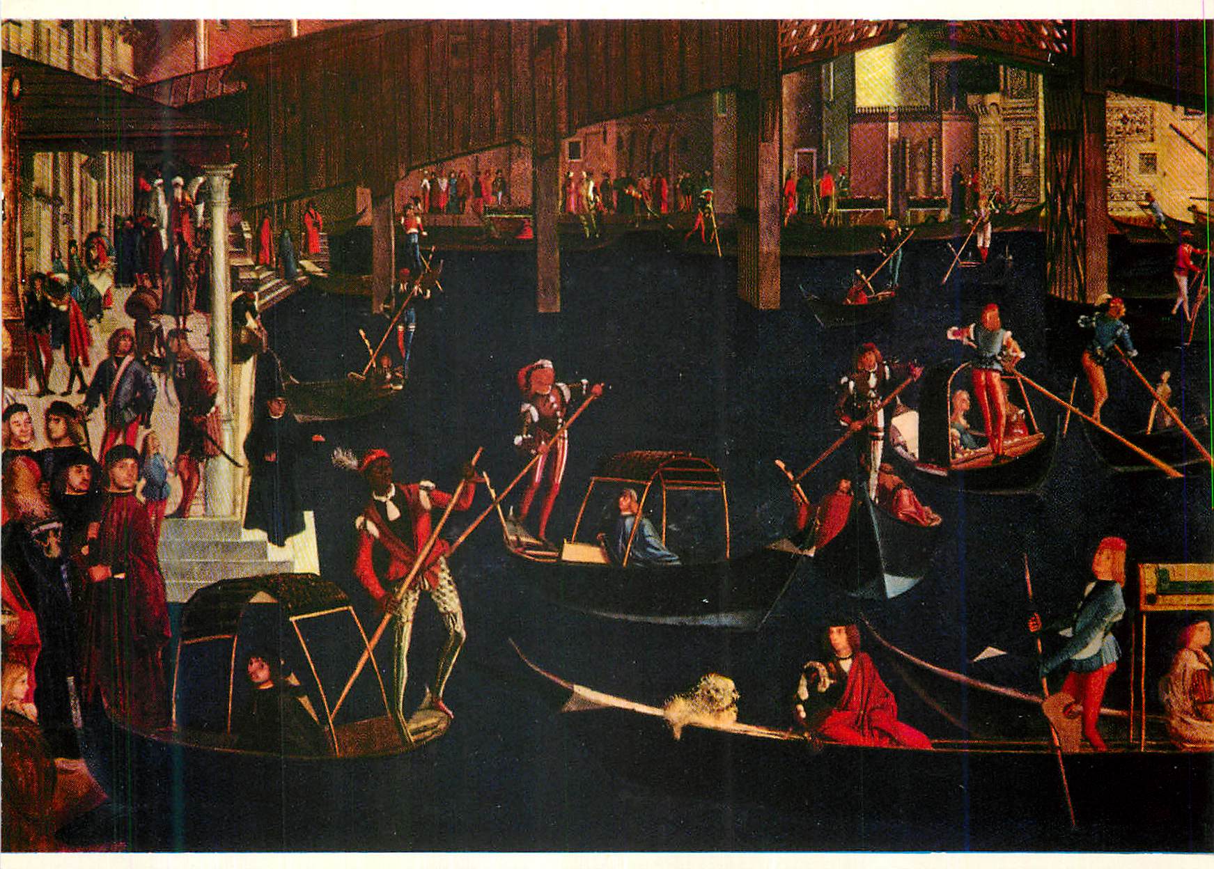 CPM Venezia Gallerie dell'Accademia Vittore Carpaccio (1465 ca 1526) Le Miracle de la Relique de la Sainte Croix (Det)