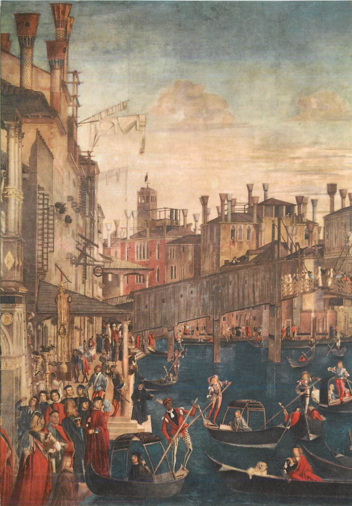 CPM Venezia Gallerie dell'Accademia Carpaccio (1425) Le Miracle de la Croix