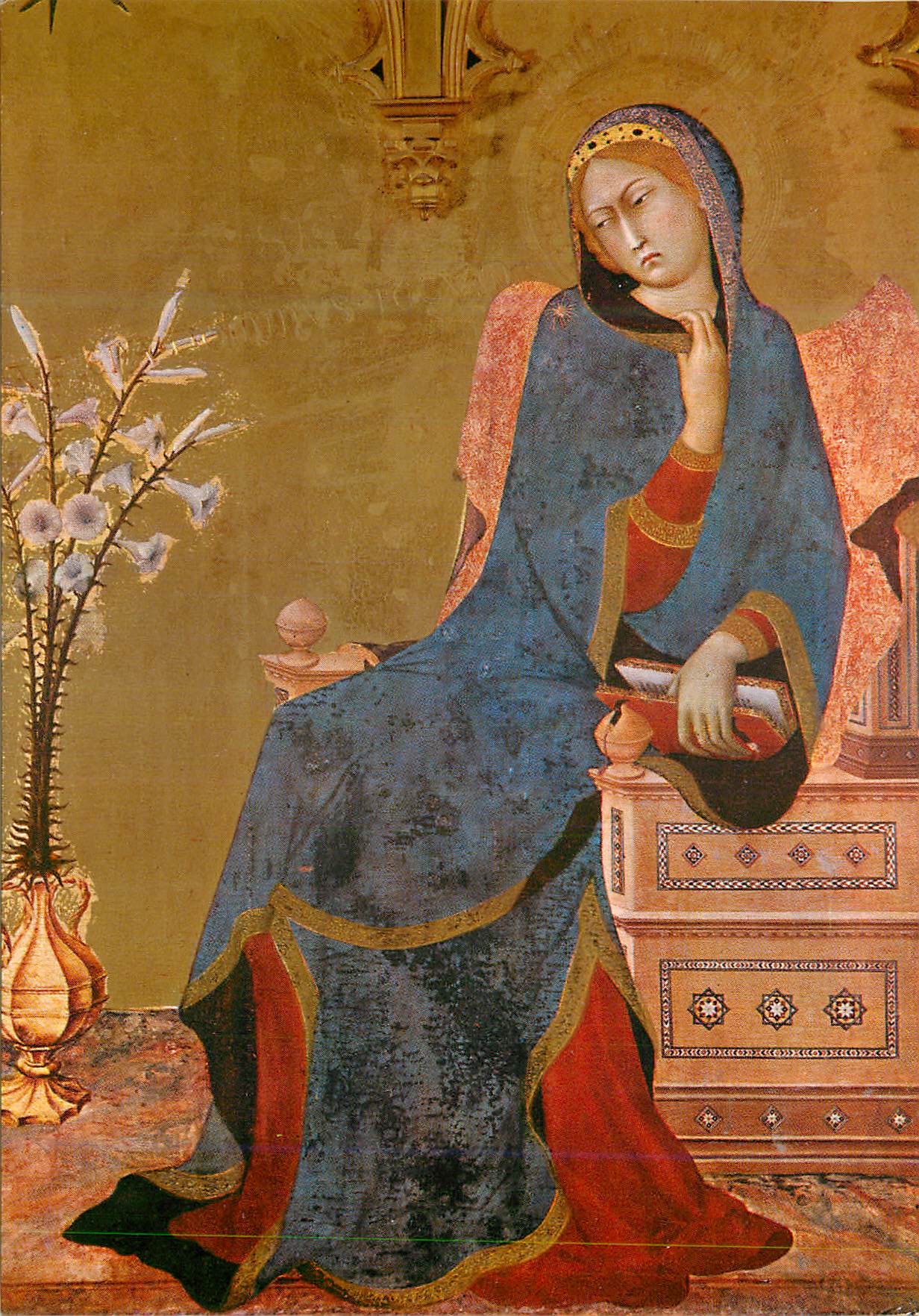 CPM Firenze Galleria Uffizi L'Annonciation Detail La Vierge