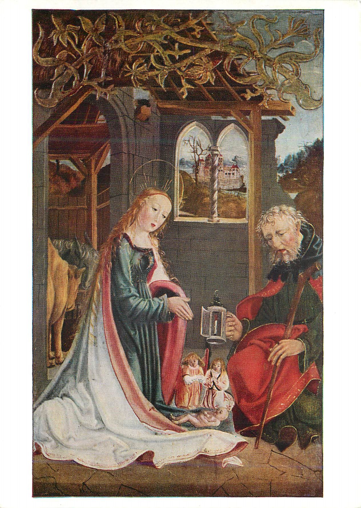 CPM Christi Geburt Predella Meister des Altares Von Gampern (um 1500) Nativite Predelle