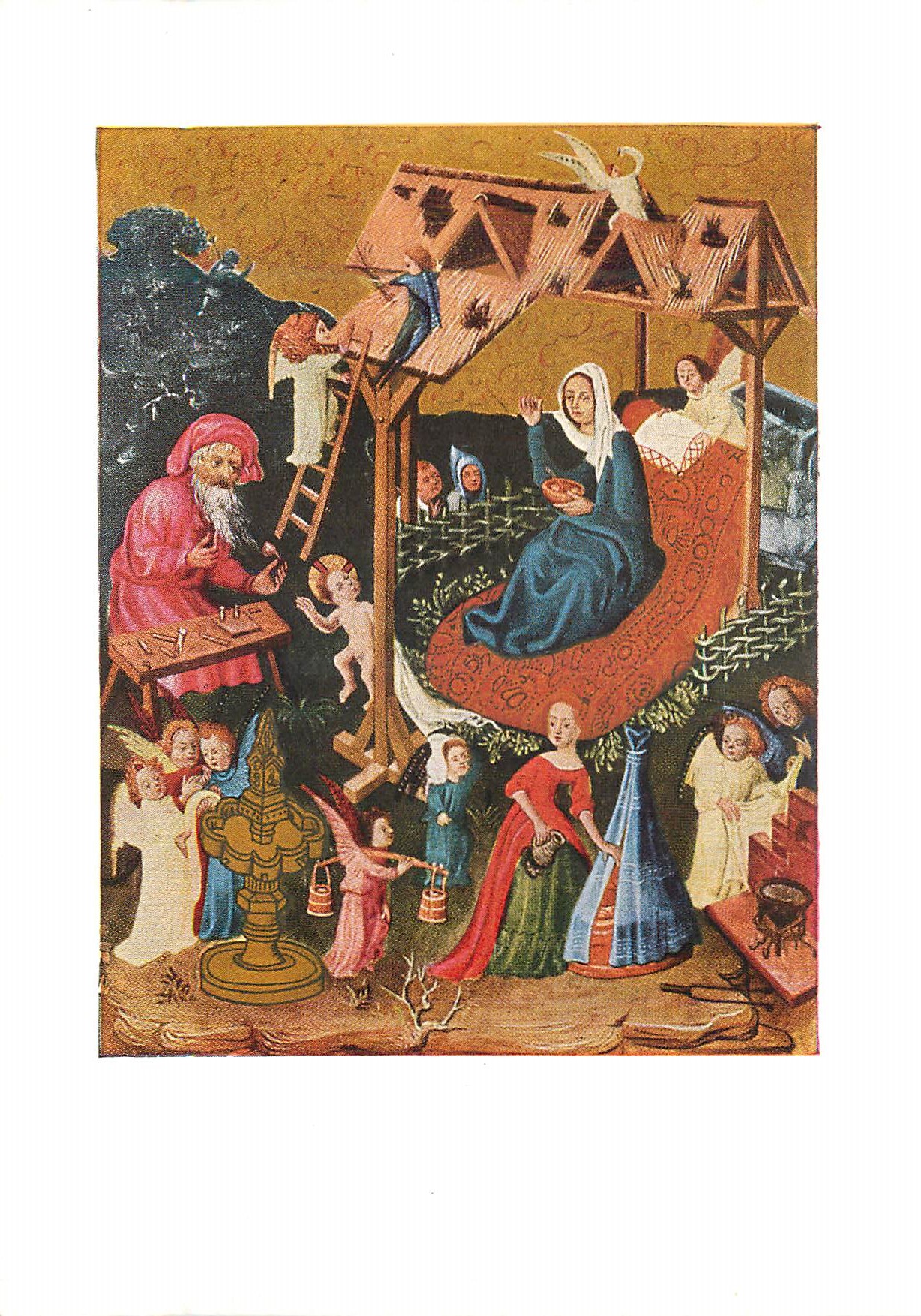 CPM Die Geburt Christi um 1400 Oberdeutscher Meister