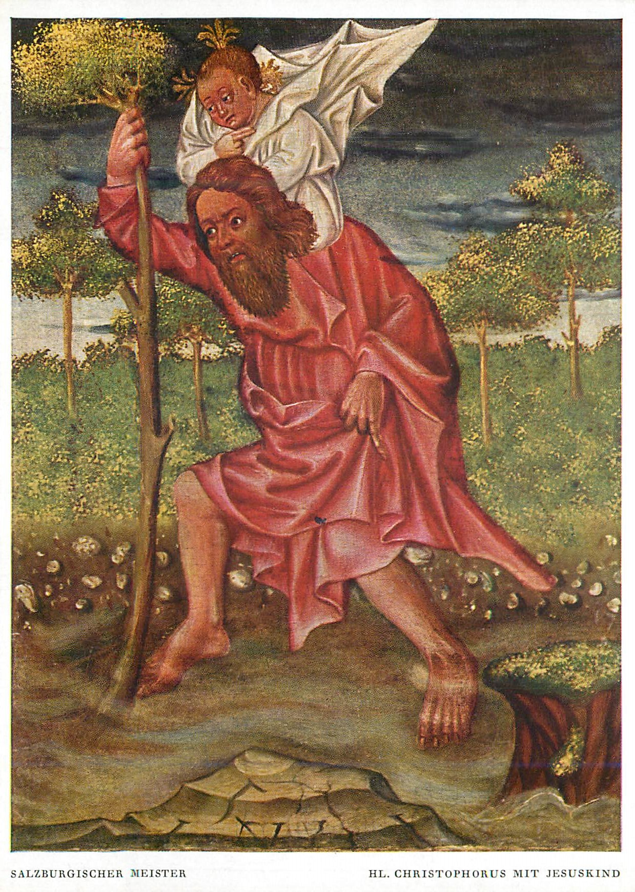 CPM Salzburgischer Meister Hl Christophorus mit Jesuskind