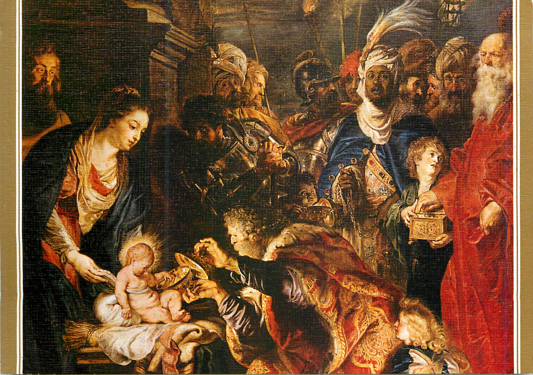 Adoration des Mages — peinture religieuse — éditeur inconnu, n° de série non visible