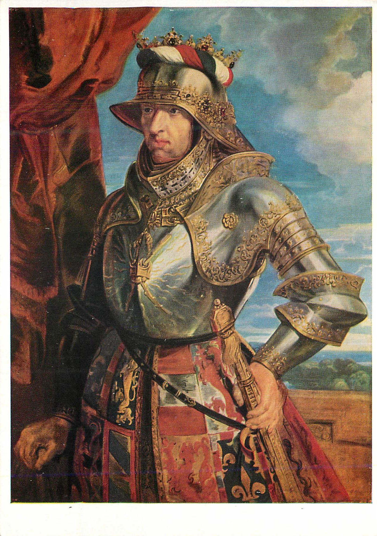 Portrait d'un roi en armure — éditeur non visible
