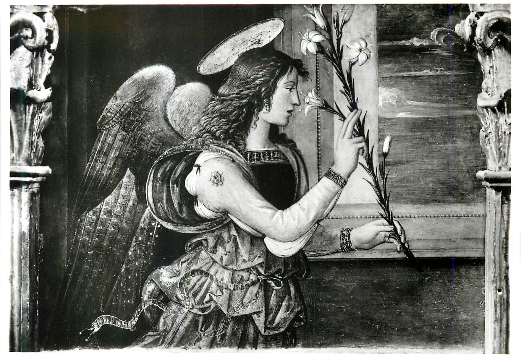 CPM Perugia Pinacoteca Vannucci L'Arcangelo Gabriele Particolare dell'Anona
