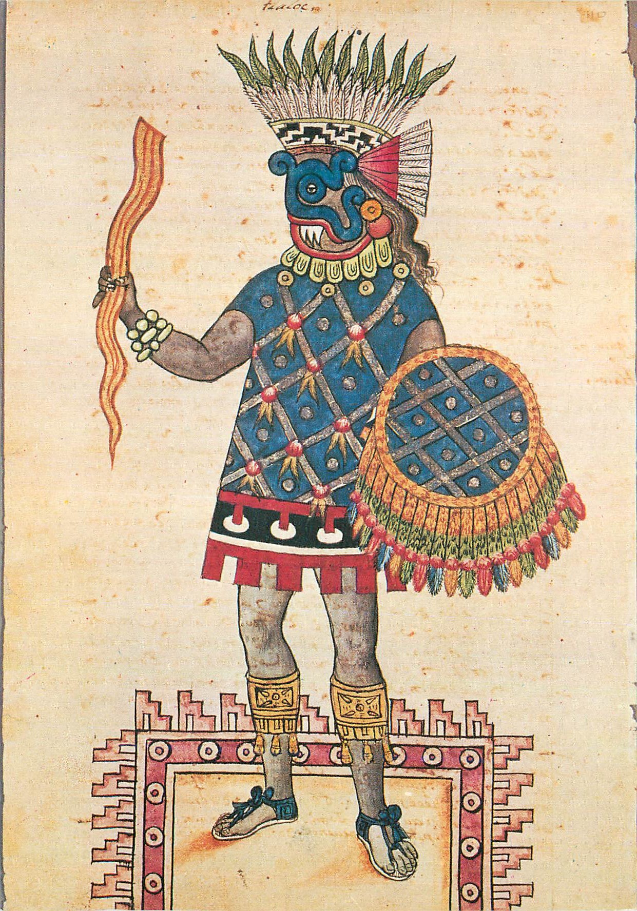 CPM Bibliotheque Nationale Tlaloc Dieu de la Pluie Codex Ixtlilxochitl 16e Siecle