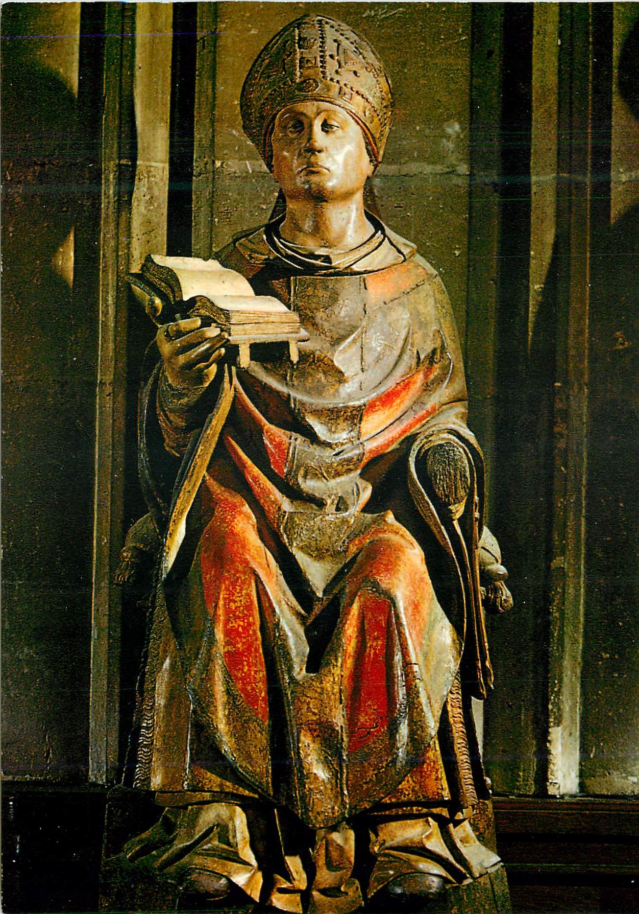 CPM Paris Eglise Saint Germain L'Auxerrois Statue en bois Polychrome