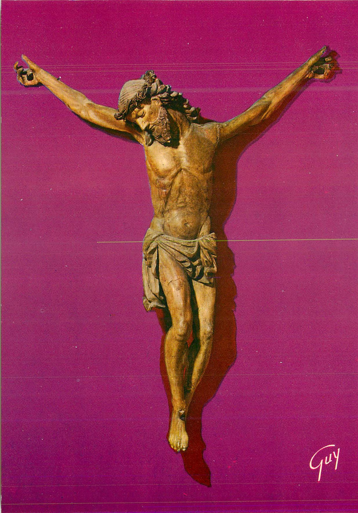 CPM Paris Eglise Saint Germain L'Auxerrois Crucifix Bois du XIIIe Siecle