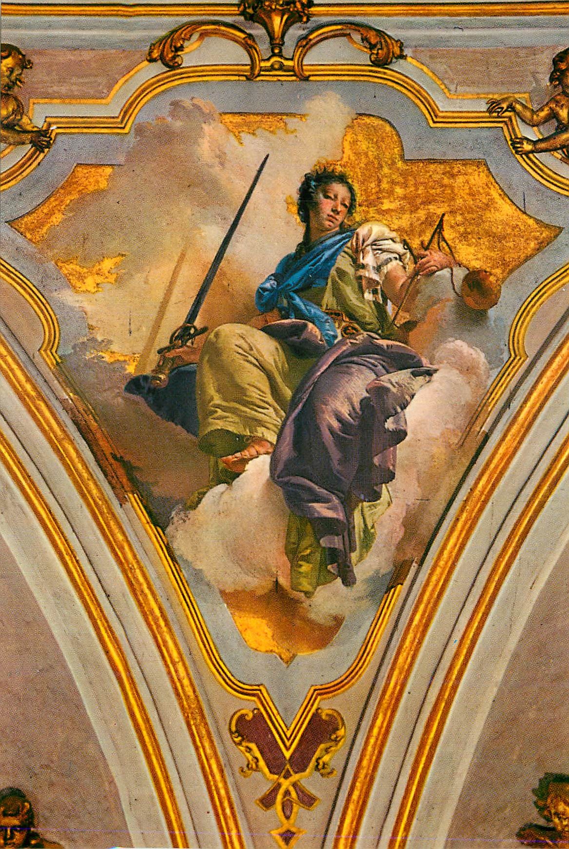 CPM Bergamo Chapelle Colleoni Fresque de G B Tiepolo (1732 1733) La Justice