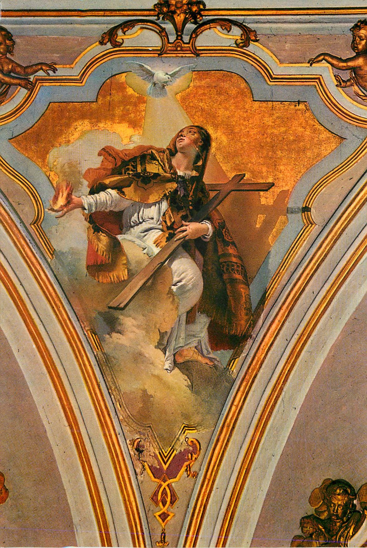 CPM Bergamo Chapelle Colleoni La Foi Fresque de G B Tiepolo (1732 1733)