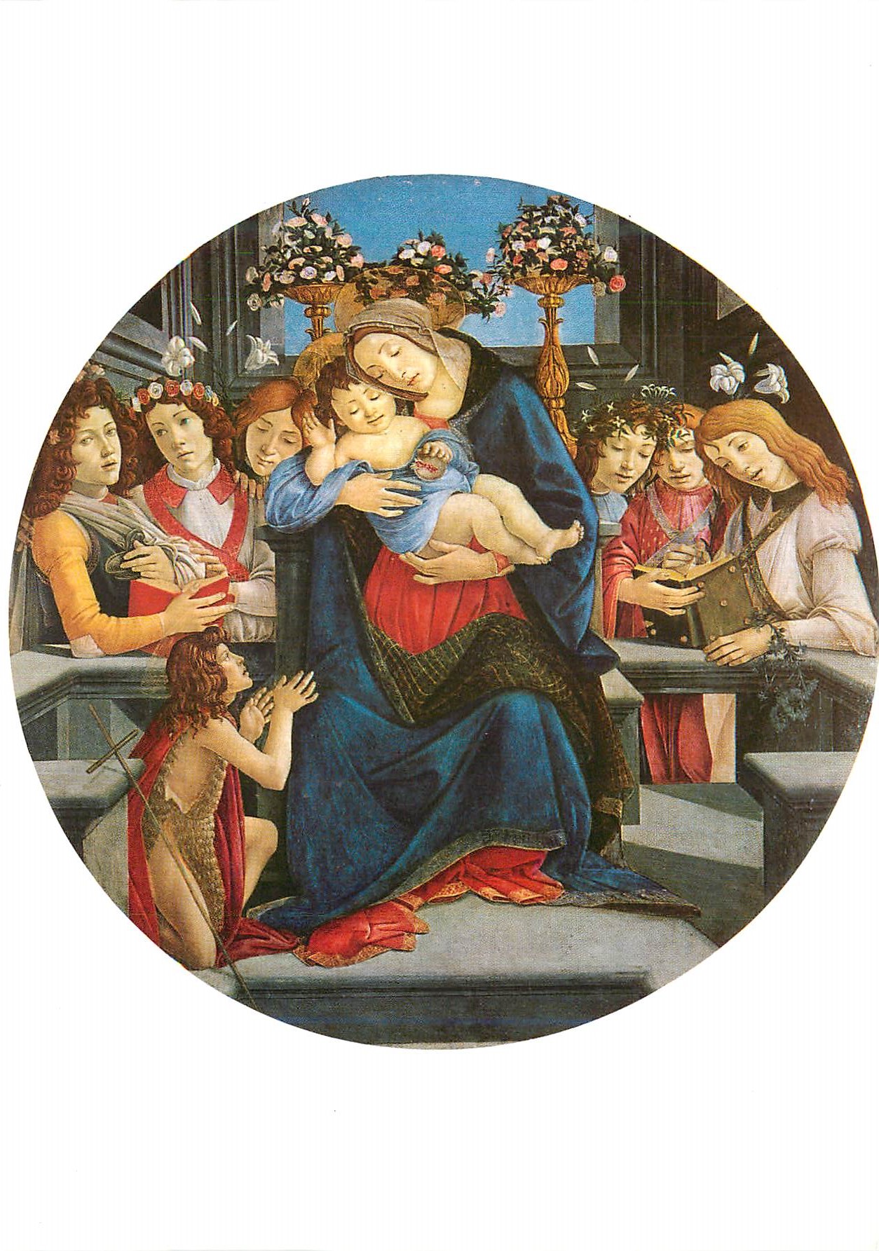 CPM Roma Sandro Botticelli La Vierge avec l'Enfant Jesus et des Anges