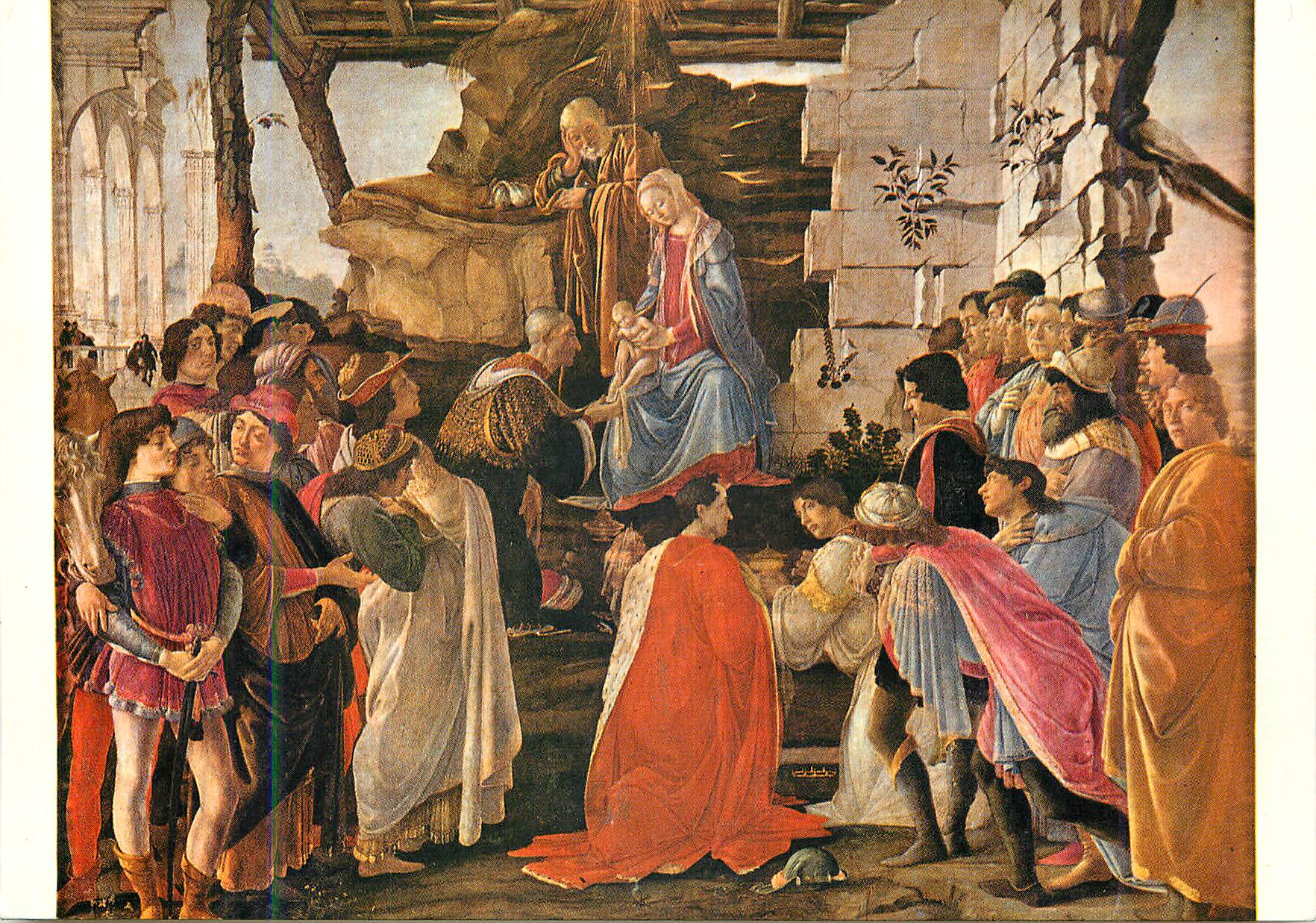 CPM Firenze Galleria Uffizi Adoration des Mages