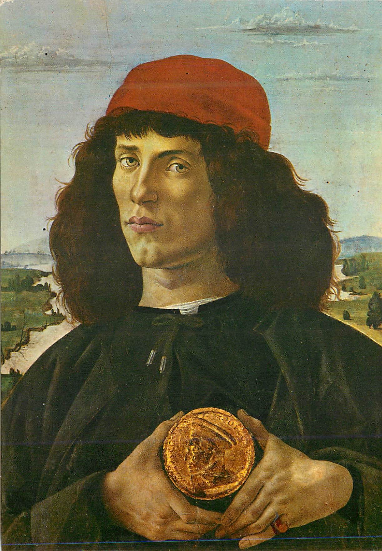 CPM Firenze Galerie Uffizi L'Homme la Medaille Portrait d'Homme