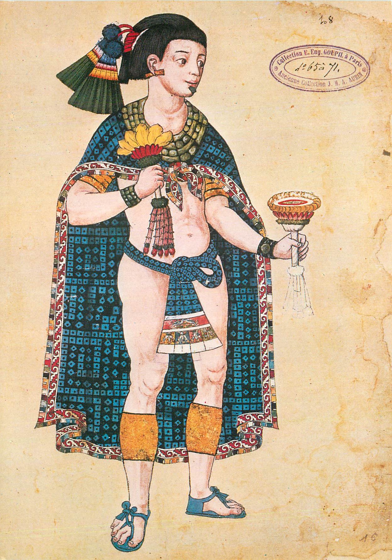 CPM Bibliotheque Nationale Nezahualpilli Dixieme Roi de Texcoco (1472 1516) Codex Ixtlxochitl 16e Siecle