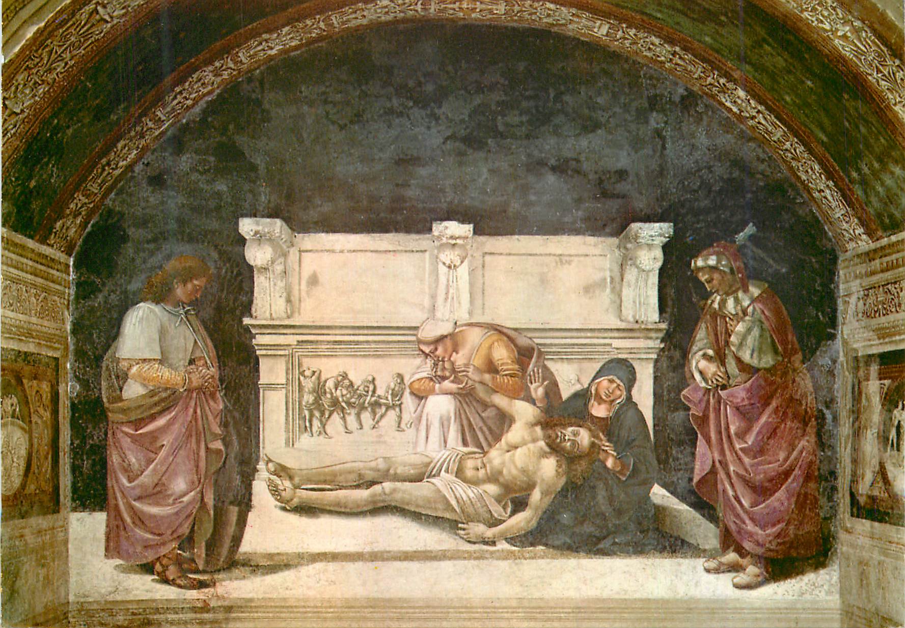 CPM Orvieto Interieur Dome Detail Deposition Luca Signorelli 1500