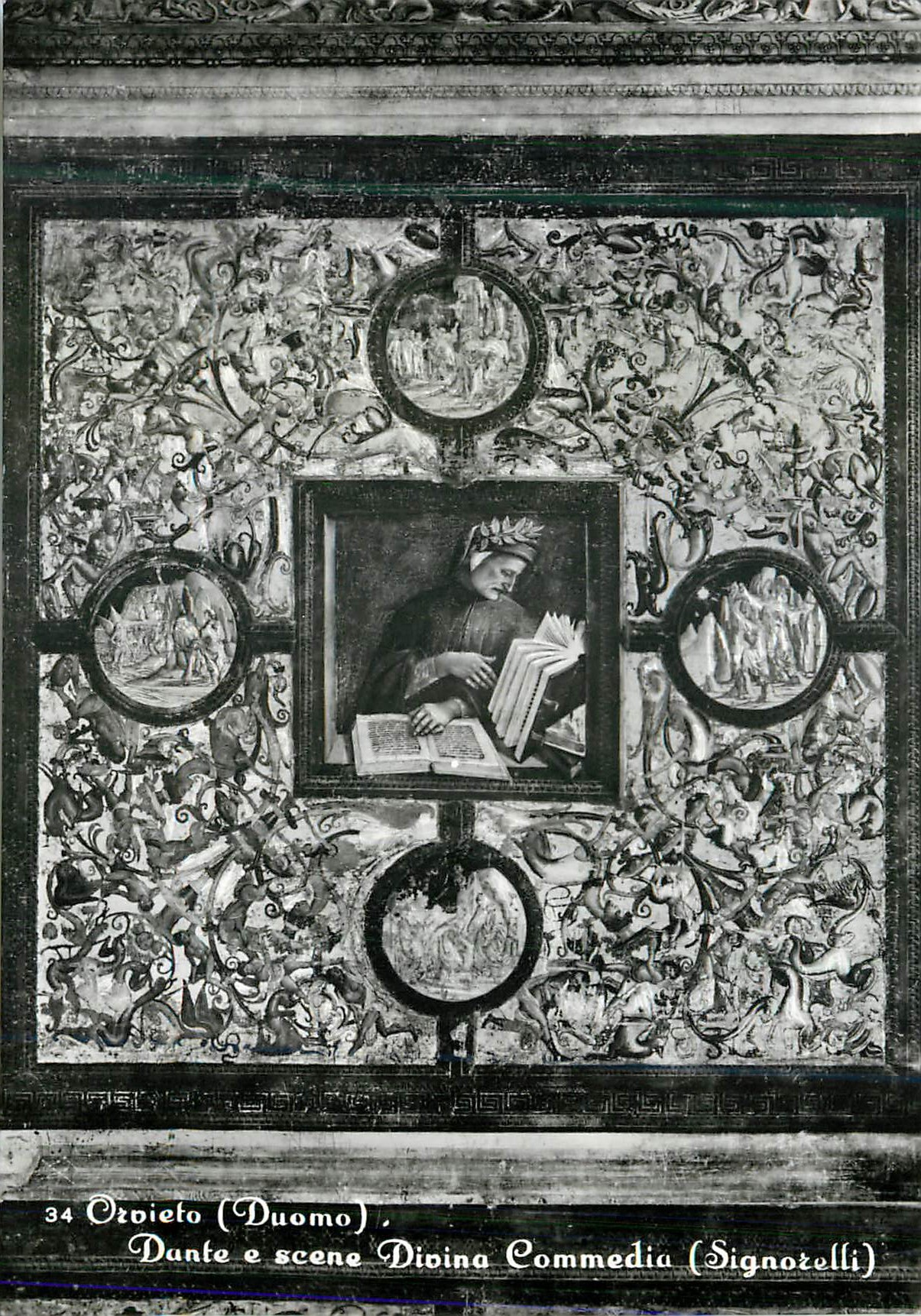 CPM Orvieto (Duomo) Dante e Scene Divina Commedia (Signorelli)
