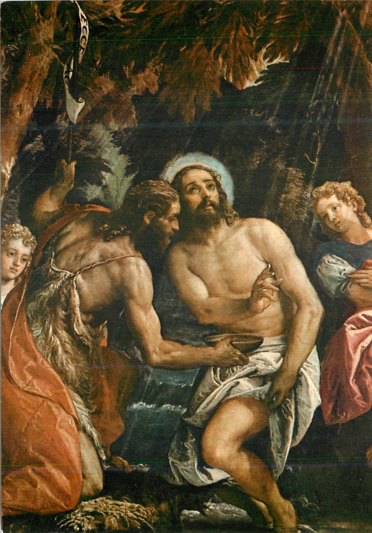 CPM Milano Pinacoteca di Brera Le Bapteme de Jesus (detail)