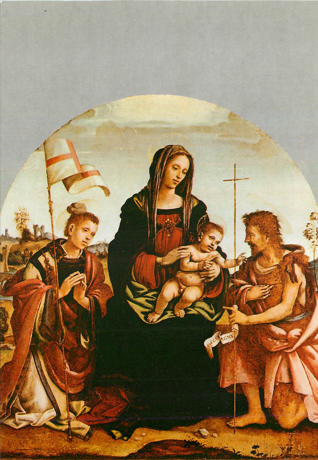 CPM Prato Galleria Comunale Vierge avec l'Enfant et Saints