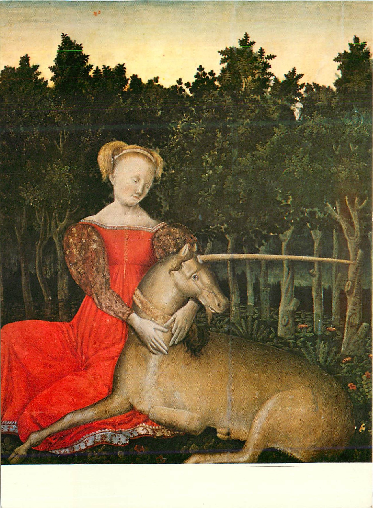 CPM Christliches Museum in Esztergom Ungarn Jungrau mit Einhorn um 1450