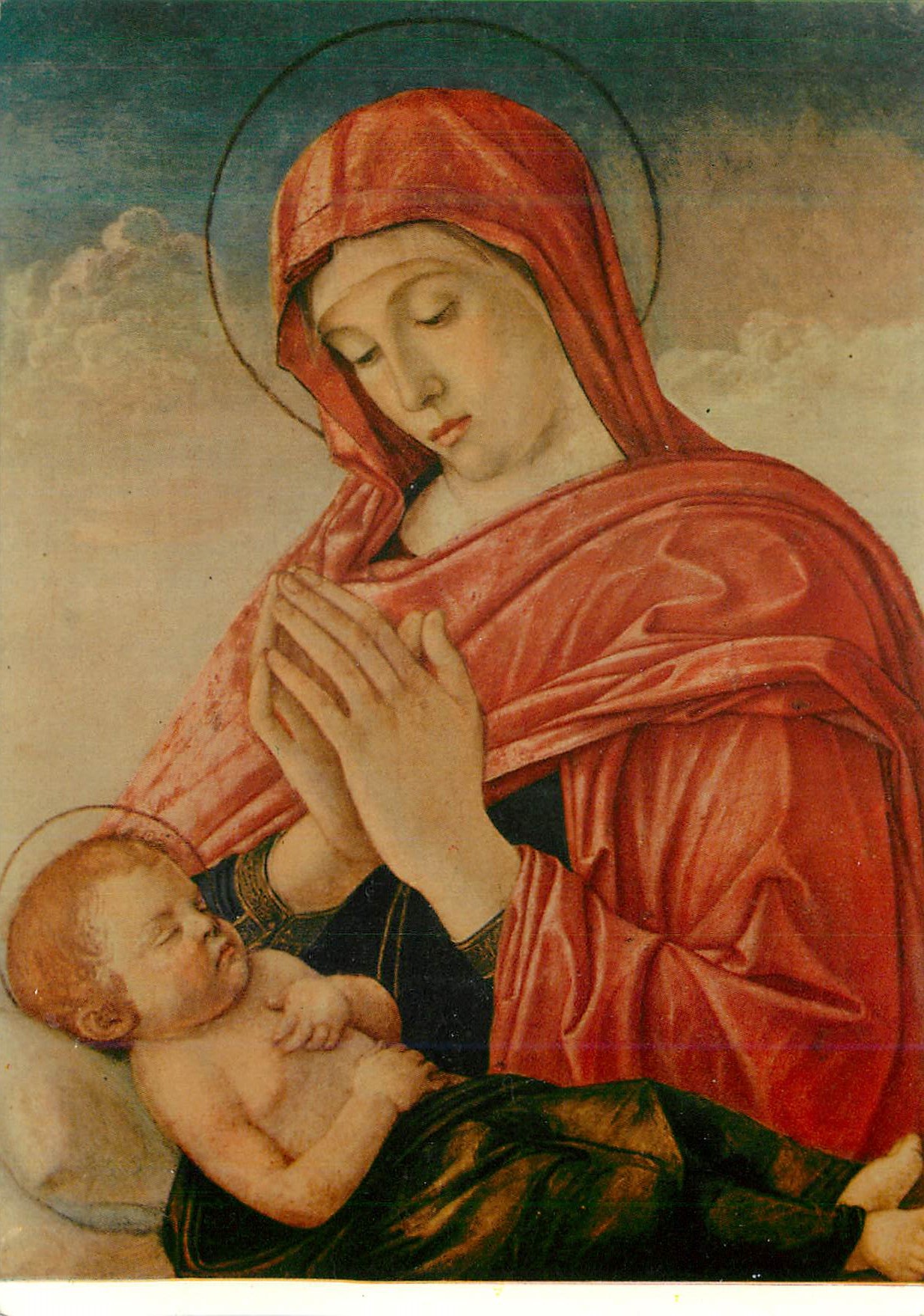 CPM Verona Museo Di Castelvecchio Giovanni Bellini Vierge en Adoration