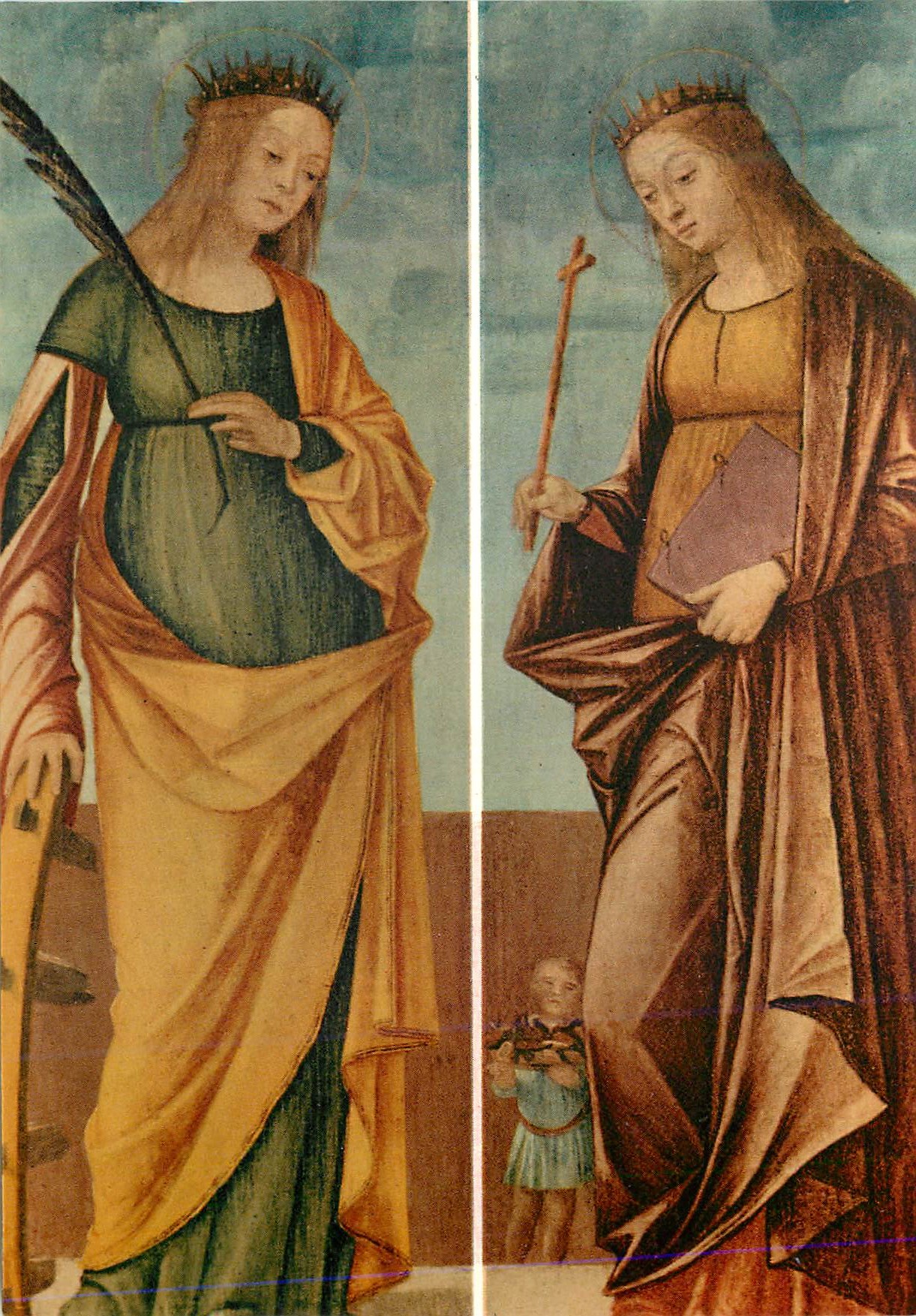 CPM Verona Museo Di Castelvecchio Saintes Catherine et Venerande