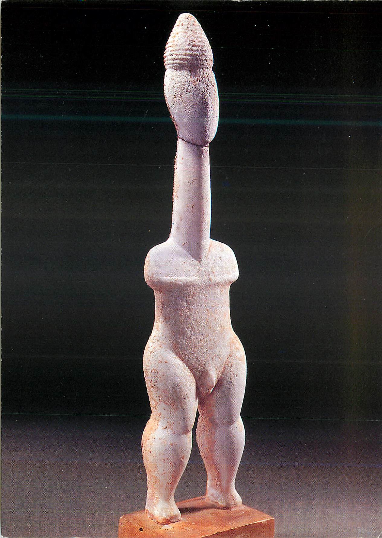 CPM Paris Musee du Louvre Idole Masculine Marbre