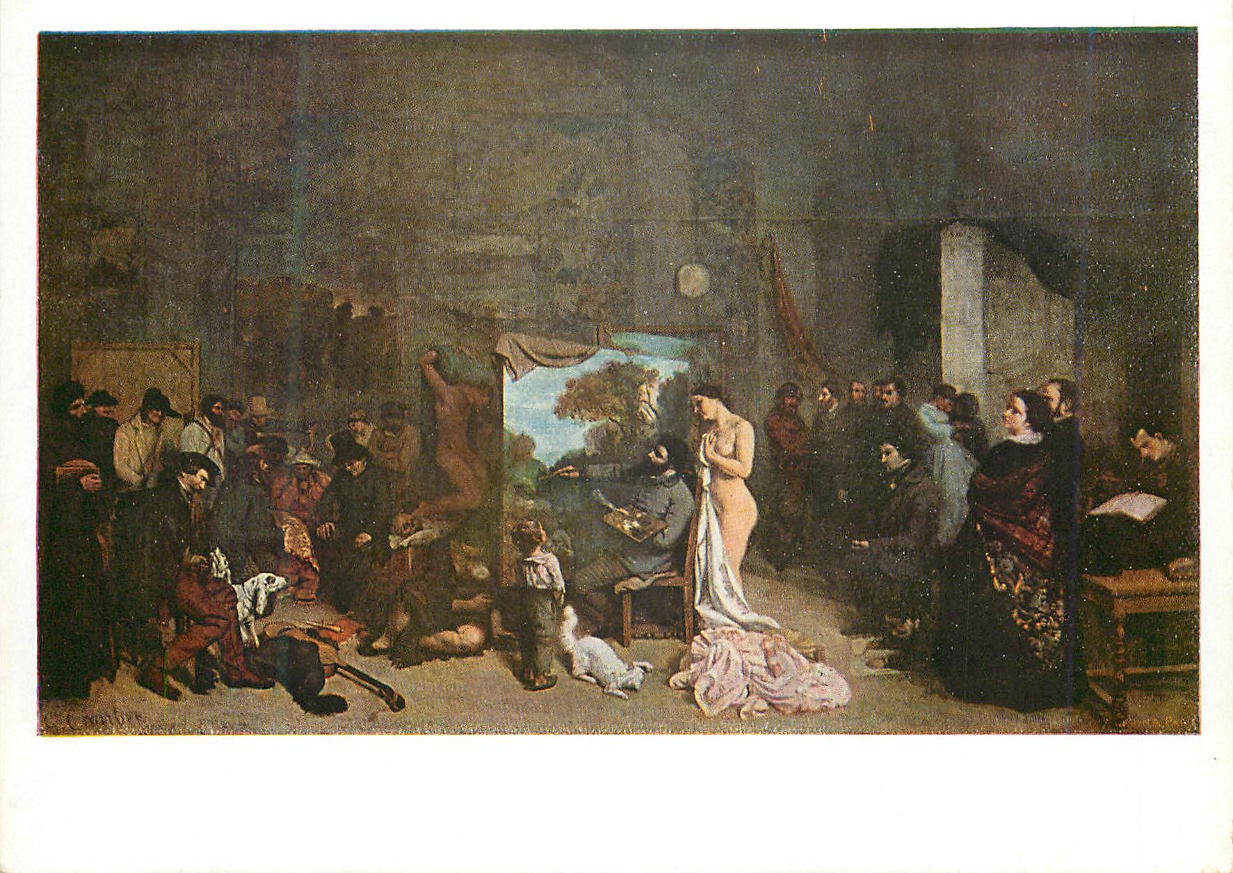 CPM Musee du Louvre Gustave Courbet dans l'Atelier du Peintre