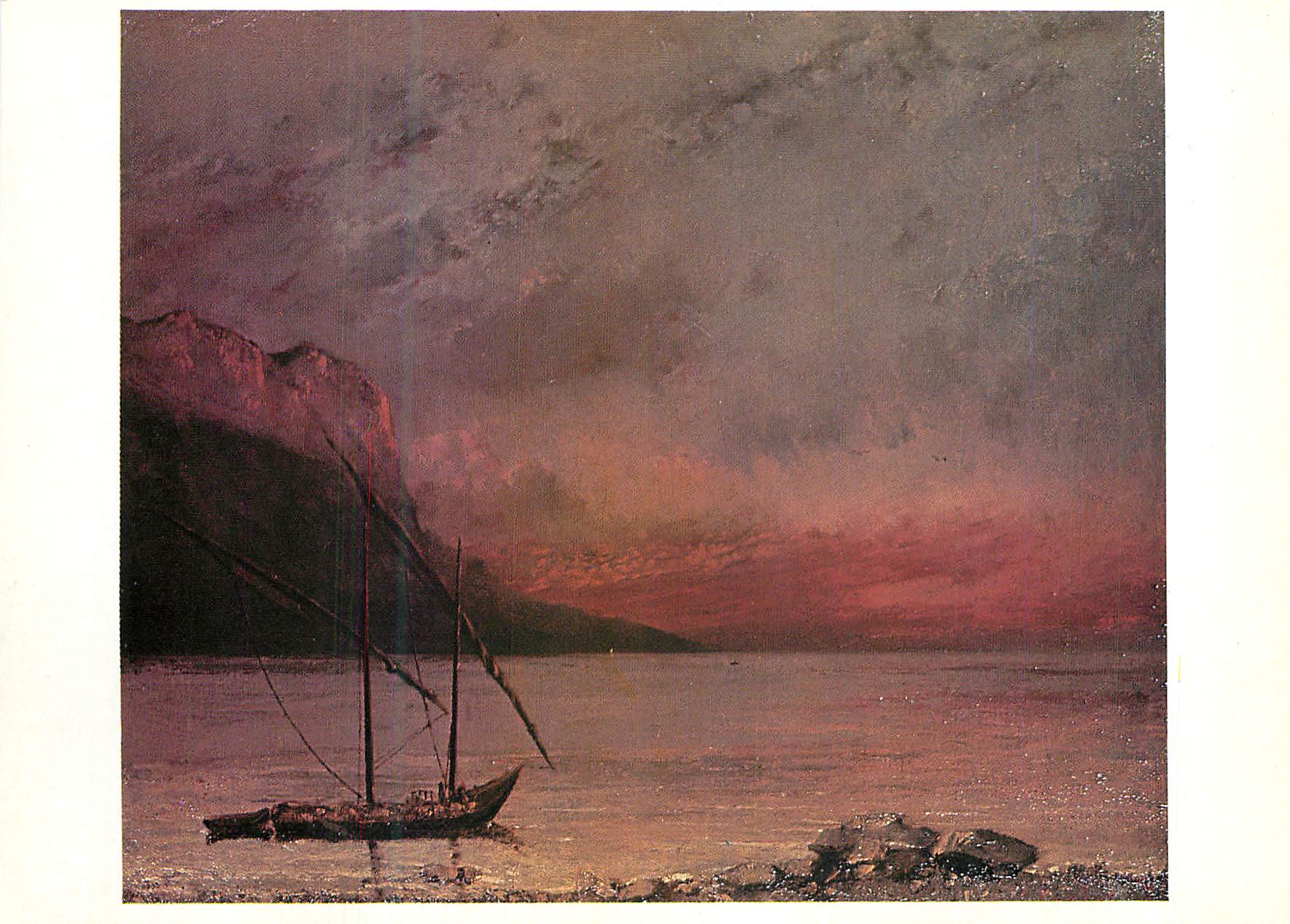 CPM Paris Grand Palais Gustave Courbet (1819 1877) Coucher de Soleil sur le Lac Leman