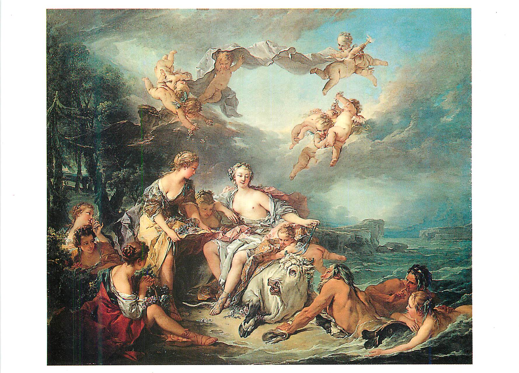 CPM Musee du Louvre Francois Boucher (1703 1770) l'Enlevement d'Europe Salon de 1747
