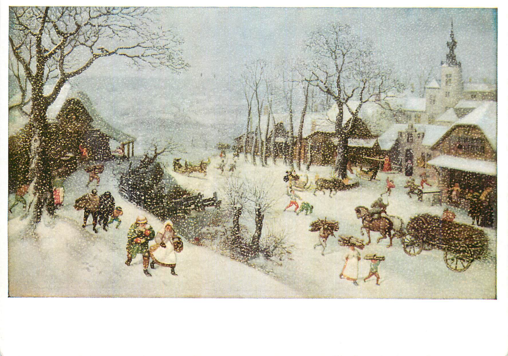 CPM Wien Kunsthistorisches Museum Paysage d'Hiver