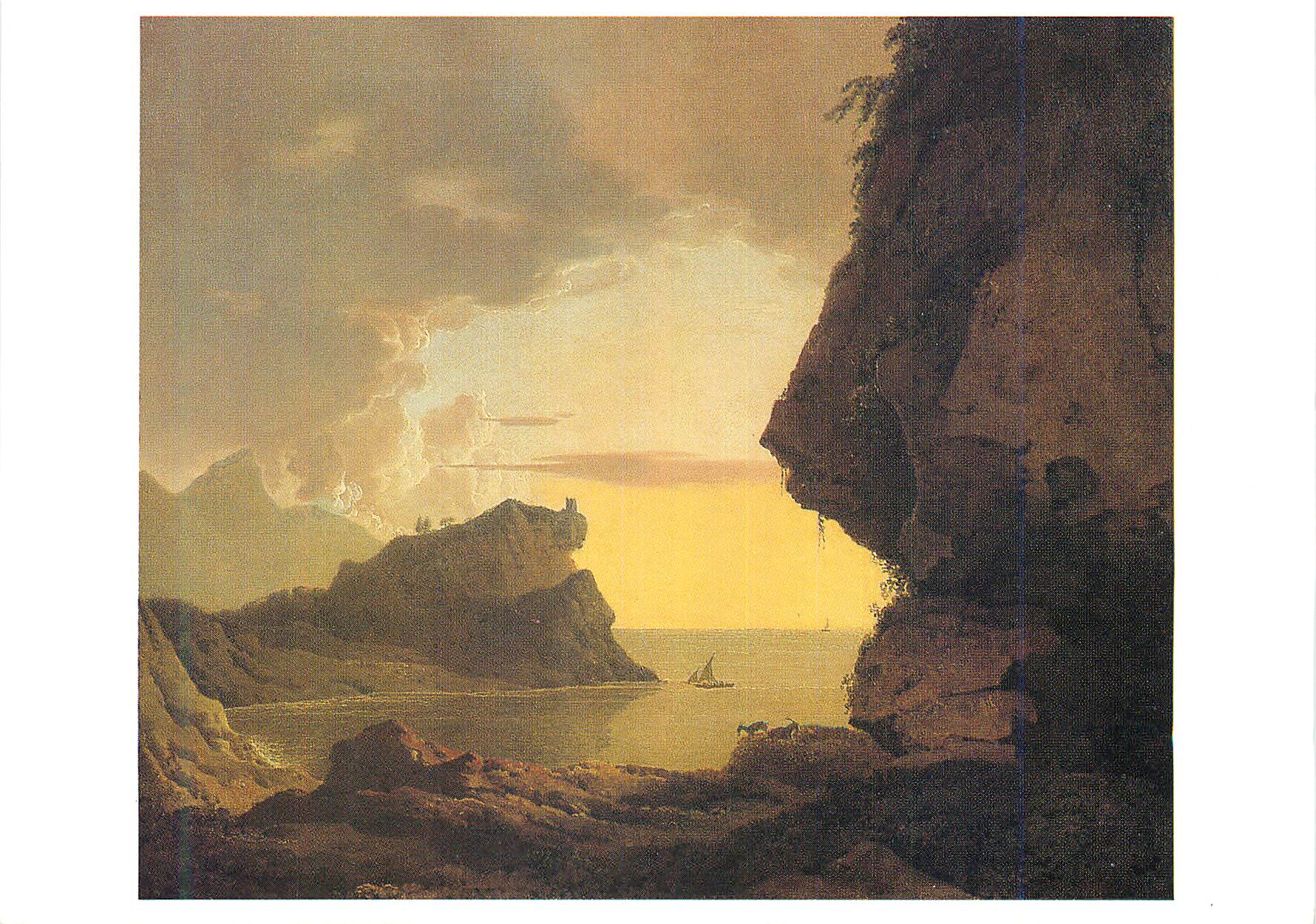CPM Grand Palais Joseph Wright of Derby 1734 1797 Coucher du Soleil sur la Cote Napolitaine